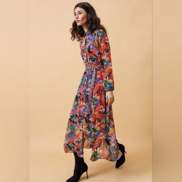 Emily Lovelock Maxi Dress M Tibetan Landscape - Picture 6 of 7